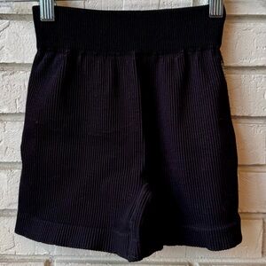 Free People Black Ribbed Women's Shorts size XS/S